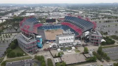 Aerial views of Buffalo Bills #Highmark stadium Sat. morning in