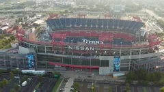 Tennessee Titans Nissan Stadium Overhead Aerial Photo 