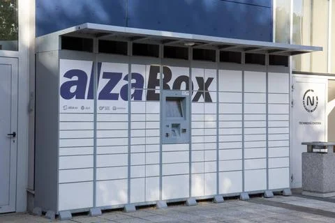  Nitra, Slovakia - August, 25, 2023 : Alza self service boxes. AlzaBox del... Stock Photos