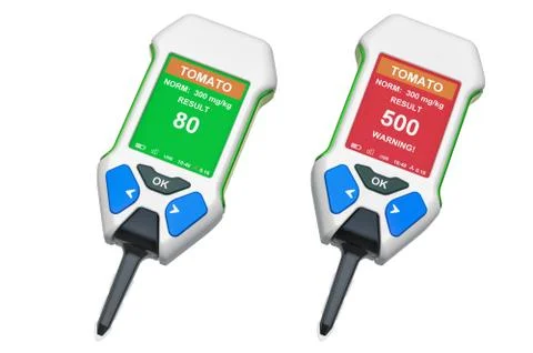Nitrate Tester for Fruit and Vegetable, 3D rendering Stock Illustration