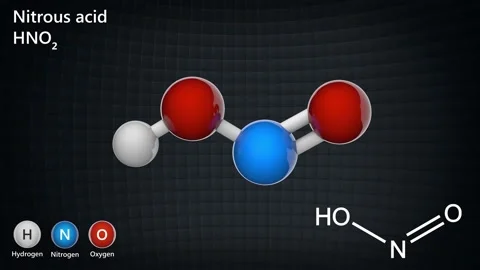Nitric acid. HNO2. Seamless loop. Stock Footage 154230764