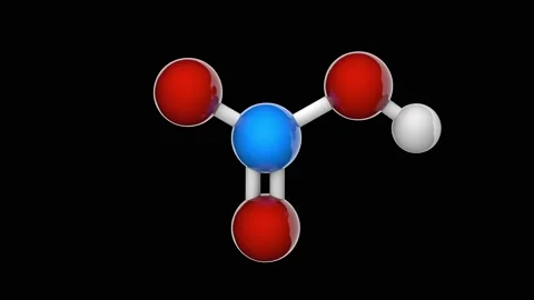 Nitric acid. HNO3. Seamless loop. RGB + Alpha (Transparent) channel Stock Footage 154230778