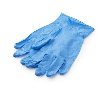 Nitrile gloves on a white background Stock Photos