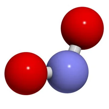Nitrite (no2-) anion. nitrite salts are used in the curing of meat Stock Illustration