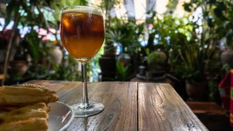 Nitro cold brew coffee mixed with orange juice, Bangkok Stock Photos