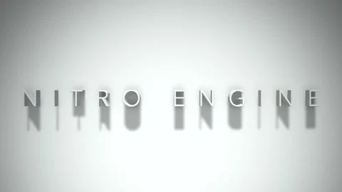 Nitro engine 3D title animation white text on a white background Stock Footage 299646629