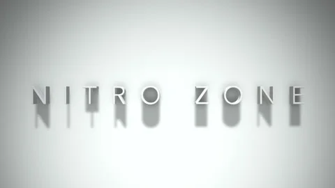 Nitro zone 3D title animation with shadows on a white background Vídeos de archivo 297567782