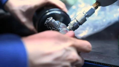 Nitrogen accumulator Stock Footage 125793447
