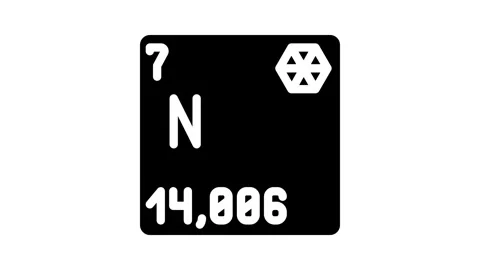 Nitrogen chemical element glyph icon animation Stock Footage 326746954