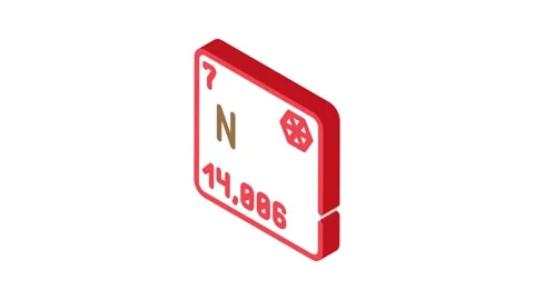 Nitrogen chemical element isometric icon animation Stock Footage 327295212