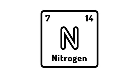 Nitrogen chemical element line icon animation Stock Footage 326137472