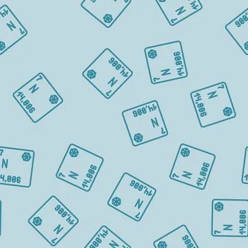 Nitrogen chemical element line vector seamless pattern Illustrazione stock