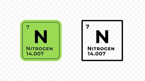 Nitrogen, chemical element of the periodic table vector design Stock Illustration