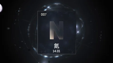 Nitrogen as Element 7 of the Periodic Ta... | Stock Video | Pond5