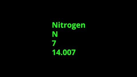 Nitrogen element animation. Nitrogen element animated on black background. 4k Stock Footage 340179412