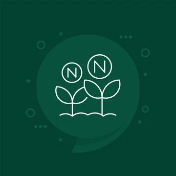 Nitrogen fertilizer line vector icon Stock Illustration