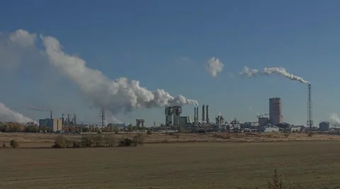 Nitrogen fertilizer plant Stock Footage 56353214