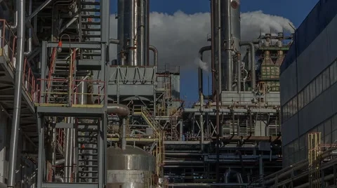 Nitrogen fertilizer plant Stock Footage 56353743