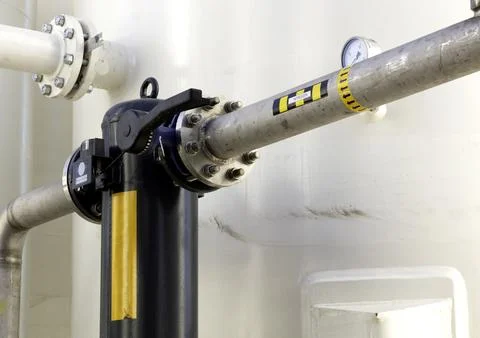 Nitrogen filter black with valve Stock Photos