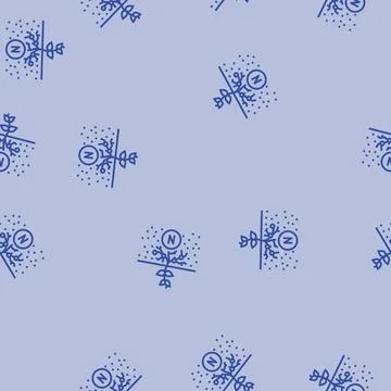Nitrogen fixation environmental line seamless pattern Stock Illustration