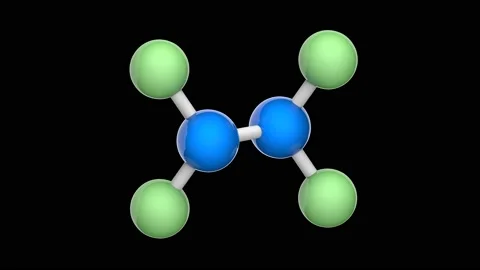 Nitrogen fluoride. Seamless loop. RGB + Alpha (Transparent) channel. Stock Footage 153663103