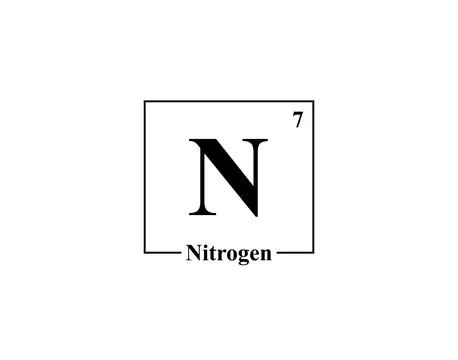Nitrogen icon vector. 7 N Nitrogen Stock Illustration