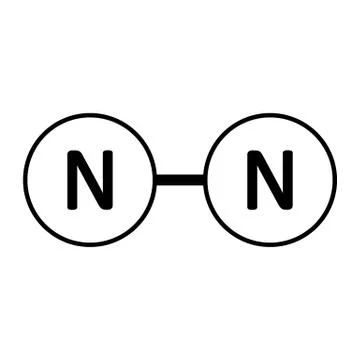 Nitrogen molecule icon. 스톡 일러스트