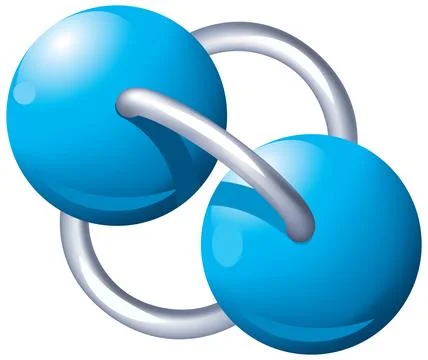 Nitrogen molecule Stock Illustration