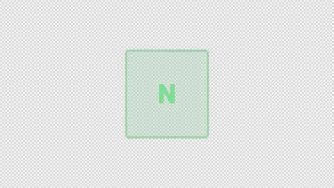Nitrogen N Periodic Table Element Tile Clean No Text Animation Video Overlay Alp Stockbeeldmateriaal 339371629