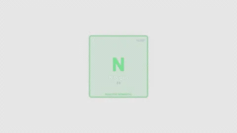 Nitrogen N Periodic Table Element Tile Labeled Animation Video Overlay Alpha 4K Stock-Footage 339371642