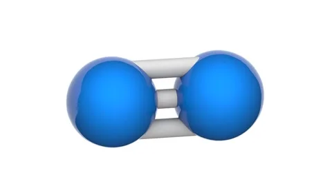 Nitrogen (N2). Seamless loop. Video stock 152513947