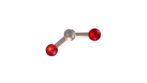 Nitrogen Oxide Particle Chemical Compound over White 00085 Ilustração Stock