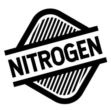 Nitrogen stamp on white Illustrazione stock