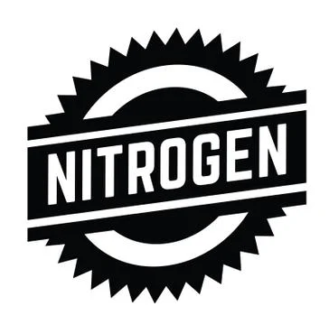 Nitrogen stamp on white Ilustração Stock