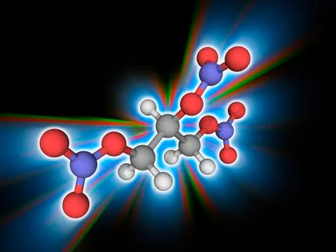 Nitroglycerin organic compound molecule 스톡 일러스트