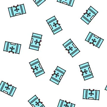 Nitromethane barrel vector seamless pattern Stock Illustration