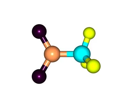 Nitromethane molecule isolated on white Stock Illustration