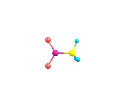 Nitromethane molecule isolated on white Stock Illustration