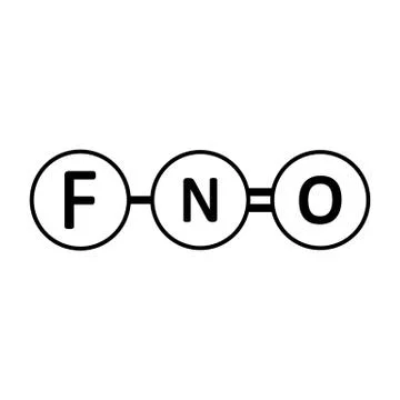 Nitrosyl fluoride molecule icon. Stock Illustration