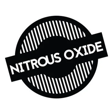 Nitrous oxide stamp on white Stock Illustration