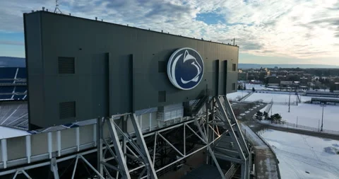 Nittany Lion mascot for Penn State University. Beaver Stadium home of PSU Stock Footage
