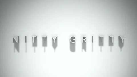 Nitty gritty 3D title animation with shadows on a white background Stock-Footage 297904986