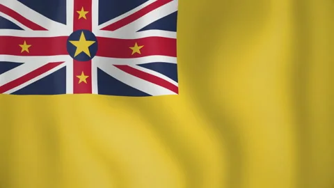 Niue animated flag. Seamless loop. 4K Stock Footage 145478600