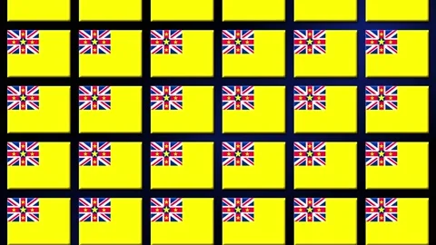 Niue Flag Animated Background 3d Animation Stock Footage 229415256