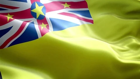 Niue Flag Stock Footage 116392227