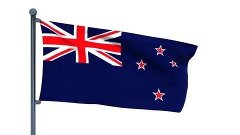 Niue Flag Video stock 150203160