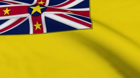 Niue Flag Loop Stock Footage 241146338