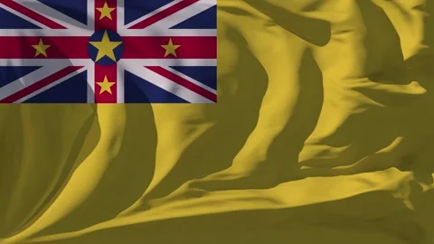 Niue Flag Loop Stock Footage 295733032