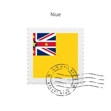 Niue Flag Postage Stamp. Stock-Illustration