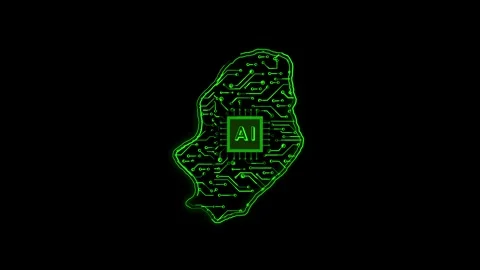 Niue Map AI Chipset Technology Opener 動画素材 337082053